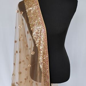 Gold Embellished Premium Net Dupatta